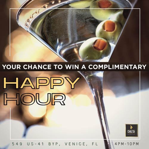 Complimentary Happy Hour at Chaz 51 Steakhouse