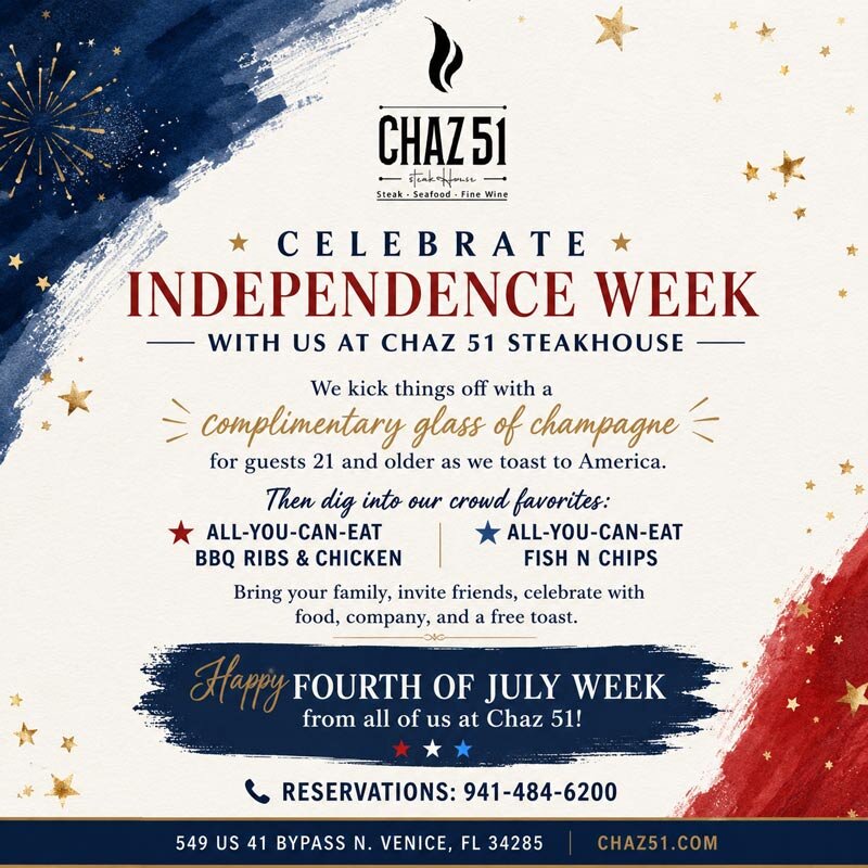 Chaz 51 Steakhouse 4th of July Chaz 51 Steakhouse 4th of July