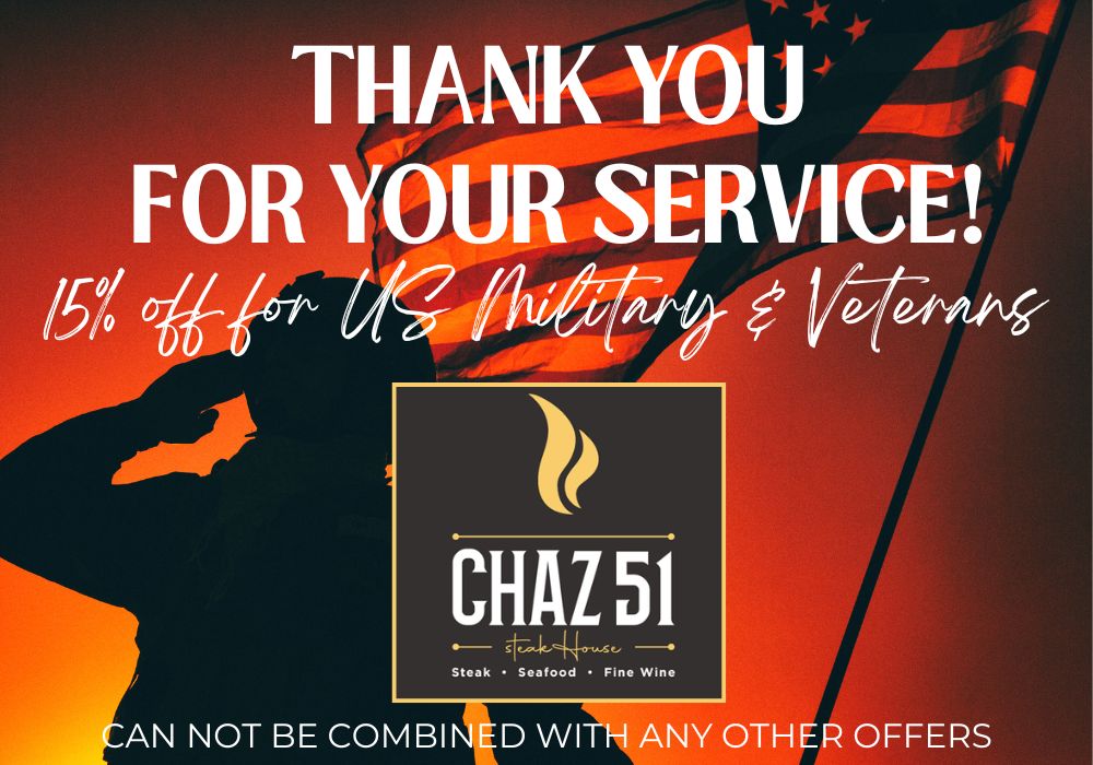15% off for US Military & Veterans!